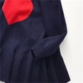 thumbnail image 7 of Odeerbi Toddler Girls Spring Fall Sweater Dress Cute Valentine's Day Cotton Knit Dresses Fashion Heart Printed Round Neck Long Sleeve Pleated Dress Toddler Girls Clothes, 7 of 7