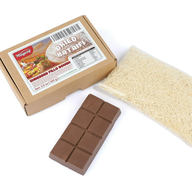 Kataifi Shredded Fillo TWE5 Dough 3.5 Oz (100 gr.) Pistachio, Kadayif Knafeh Pistachio Pastry s in Cardboard. Knafeh Kunafa Katafi Kunefe Kadaifi Phyllo Dough Chilled Kadafi Katifi Kanafeh