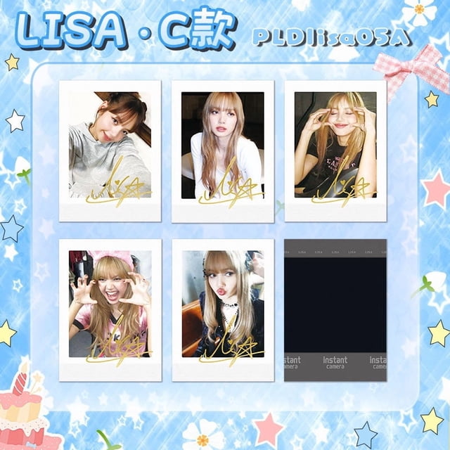Mini tarjetas de famosos del mundo del entretenimiento coreano: Choi Soo-bin, Seo Min-ho, Jisoo, Jennie, Cortis. Colección de polaroids firmadas.