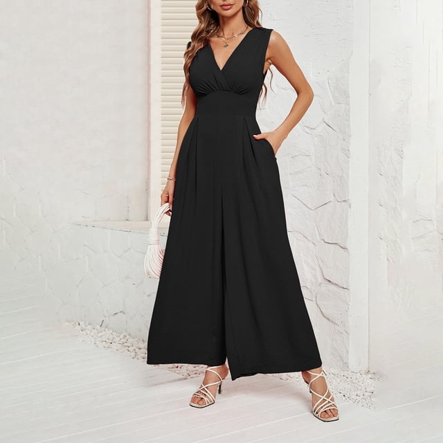 MKLEKYY Vêtements d'Automne pour Femmes Tendance 2024 Combinaison d'Été Sans Manches Mode Ceinture Sans Manches Robe Décontractée Cargo pour Femmes