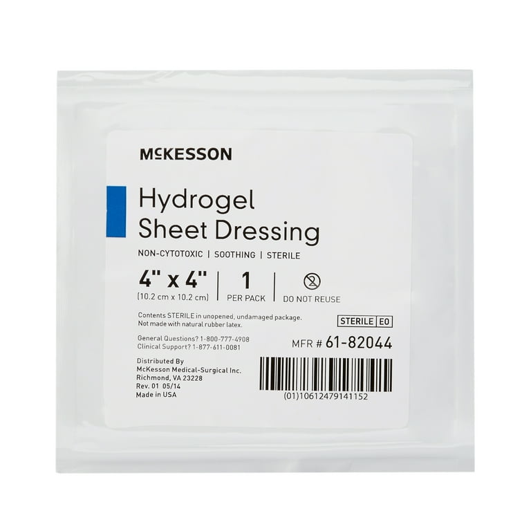 McKesson Hydrogel Sheet Dressings, Sterile - Non-Irritating, 4 in  