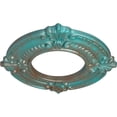 thumbnail image 3 of Ekena Millwork 9"OD x 4 1/8"ID x 5/8"P Benson Ceiling Medallion (Fits Canopies up to 4 1/8"), Hand-Painted Copper Green Patina, 3 of 7