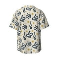 thumbnail image 2 of Xecao offers the Snake for Men's Casual Short-sleeved Shirt, a button-up collared shirt with a pocket, perfect for beach vacations and yacht travel in the X-Large size., 2 of 7