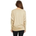 thumbnail image 3 of Women's Boat Neck 3/4 Dolman Sleeve Basic Top, 3 of 3