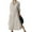 Beige, variant on ZANZEA Women Long Sleeve Button Down Side Split Hem Casual Loose Long Shirt Dress