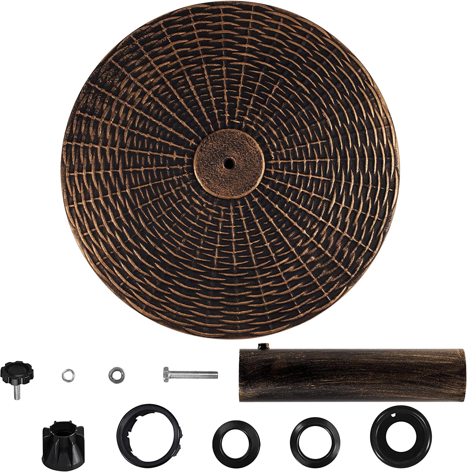 Librala Grace 22 lbs Heavy Duty Outdoor Umbrella Base 18" Round Patio All-Weather Umbrella Stand Market Umbrella Base for Garden & Lawn, Bronze