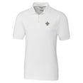 thumbnail image 2 of Men's Cutter & Buck White New Orleans Saints Big & Tall Advantage Eco Pique DryTec Tri-Blend Polo, 2 of 3
