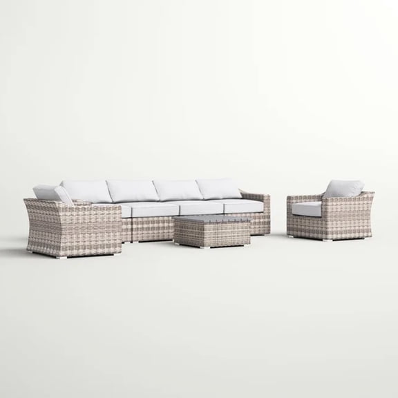 7 All-weather Seating For 6 - With Cushions Outdoor Sectional With And 6,