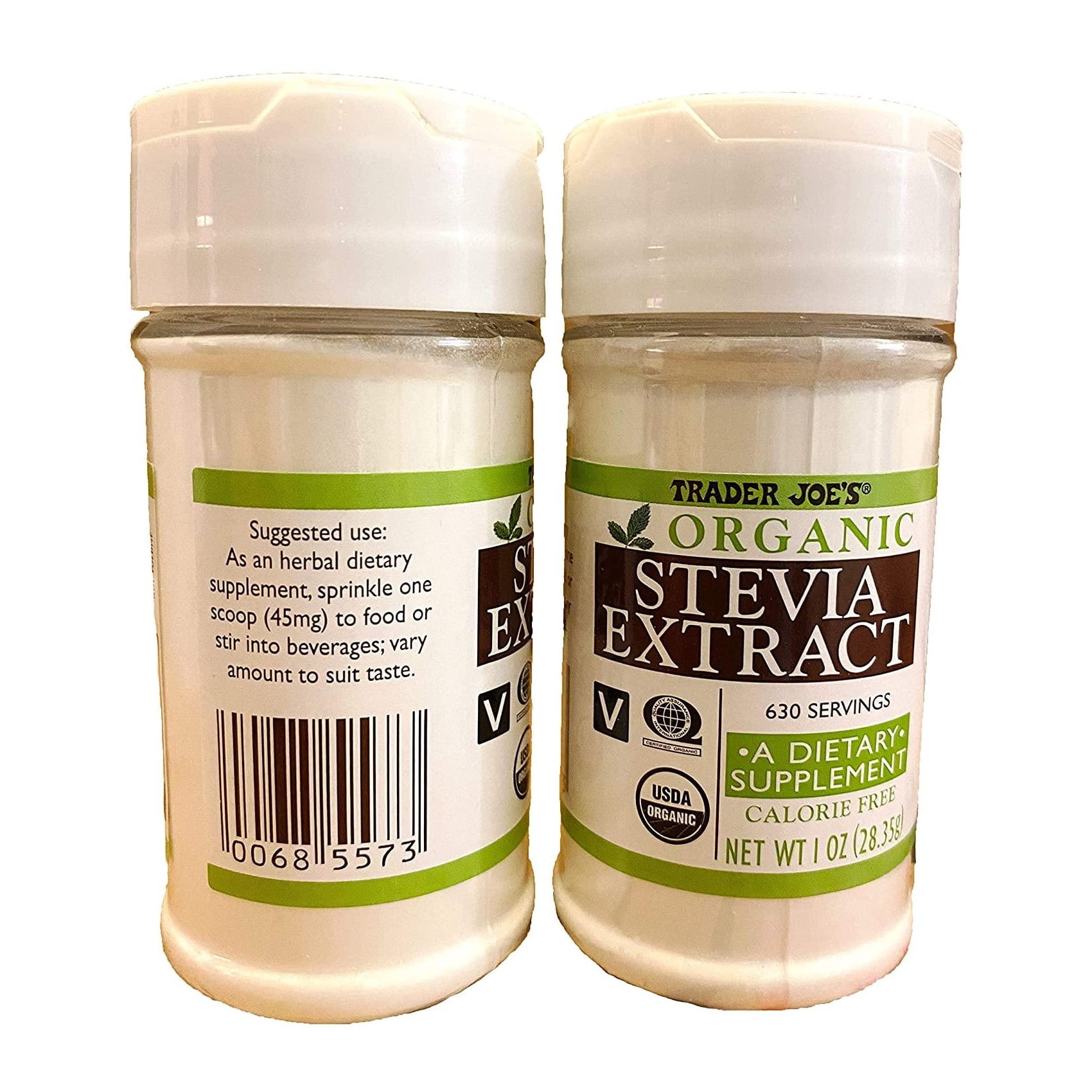 Trader Joe’s Organic Stevia Extract – Calorie-Free, Pure Plant-Based Sweetener, pack of 2, 1 oz. (630 Servings)