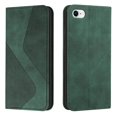 thumbnail image 1 of Funda tipo cartera de cuero magnético texturizado con patrón en S para iPhone 6, 7, 8, SE2 y SE3: alta resistencia magnética, ranuras para tarjetas, antiarañazos y protección duradera., 1 of 5