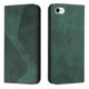thumbnail image 1 of Funda tipo cartera de cuero magnético texturizado con patrón en S para iPhone 6, 7, 8, SE2 y SE3: alta resistencia magnética, ranuras para tarjetas, antiarañazos y protección duradera., 1 of 5