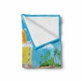 thumbnail image 2 of Alcohol Soft Flannel Fleece Throw Blanket, Glass of Cocktail in Hand with Tropical Landscape of Palm Trees Beach and Ocean, Cozy Plush for Indoor and Outdoor Use, 70" x 90", Multicolor, by Ambesonne, 2 of 6