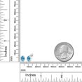 thumbnail image 3 of Gem Stone King 2.00 Ct Oval Checkerboard 7x5mm Bezel Setting Swiss Blue Topaz 925 Silver Stud Earrings for Women Men, 3 of 3
