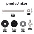 thumbnail image 6 of ZHZFKQ 2Pcs Toilet Tank Bolts Replacement Kit Toilet Tank to Bowl Bolts Heavy Duty Stainless Steel Universal Toilet Seat Bolts and Nuts Toilet Seat Screws and Nuts with Rubber Washers Gaskets,Silver, 6 of 7