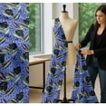 thumbnail image 5 of Soimoi Cotton Cambric Fabric Leopard Skin,Monstera & Palm Leaves Tropical Print Fabric by The Yard 56 Inch Wide, 5 of 7