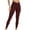 Wine, variant on Brondbend Women's Yoga Pants Leggings for Women V Crossover Stretch Waisted Solid Color Butt Lifting Belly Control Tights Trendy Slim Fitness Hiking Athletic Trousers