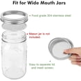 thumbnail image 3 of Wide Mouth Sprouting Lids 4 Pack, Stands for 86mm Wide Mouth Mason Jars, 304 Stainless Steel Sprouting Jar Screen Lids with 2 Pack Sprouting Foldable Perfect for Grow Sprout Seeds at Home, 3 of 7