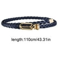 thumbnail image 3 of GILIGEGE Women Casual Knotted Braided Belt Fringe Waist Cord Belt Back Bohemian Style Waist Belt Women Pu Leather Narrow Thin Buckle Strap Waist Belt All Waistband Silver One Size, 3 of 3