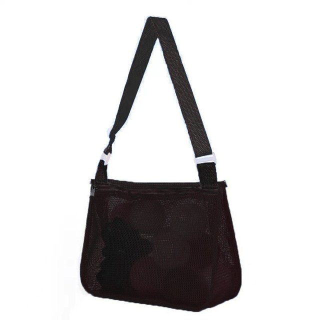 Bolsa de almacenamiento de juguetes para niños, bolsa de playa de viaje, bolsa de red de playa con perspectiva hueca, bolso de hombro
