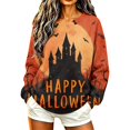 thumbnail image 4 of Meichang Womens Casual Sweatshirts Halloween Graphic Sweatshirt Party Tops Fall Long Sleeve Crewneck Sweatshirts Holiday Cozy Pullover, 4 of 8