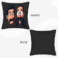 thumbnail image 6 of Set of 2 18x18in Throw Pillow Covers - Cartoon Characters with Exaggerated Features Perfect for Couch Bed or Car Decor, 6 of 8