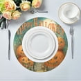 thumbnail image 3 of WOBOGO Smiling Pumpkin Round Placemats Set of 1 Heat Resistant Washable Kitchen Table Decorations 15.4in, 3 of 7