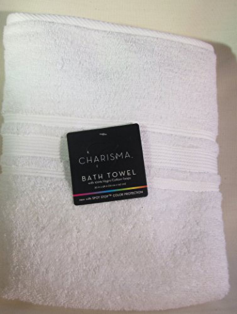 Charisma Luxury Bath Towel - 100% Hygro Cotton, Classic White