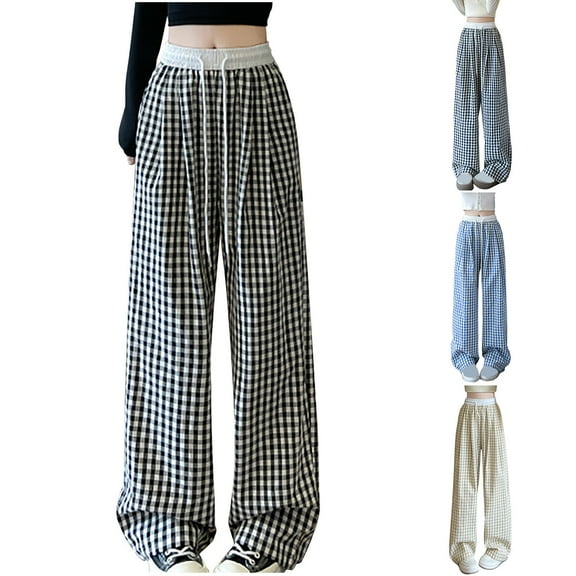 Bixock Women Fall and Winter Clothes,Women Casual Pants,Women's Elastic High Waist Straight Floor-length Casual Pants