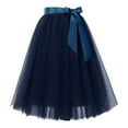 thumbnail image 6 of Riforla Carnevale New Women Tulle Skirts Knee Length Long Adult Tutu Layered Short Prom Party Midi Skirt Skirts for Women Navy One Size, 6 of 6
