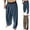 Blue, variant on Loose Casual Pants Men's Elastic Waistband Deep Side Pockets Lightweight Breathable Trousers for Yoga Travel Fitness Bohemian Style Long Pants Brown XXL
