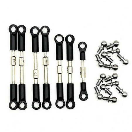 

7Pcs Front Rear Tie Rod Link Rod with Ball Head Screw for 144001 144010 124017 124019 RC Car Spare Parts