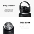 thumbnail image 4 of GEDUX 64 oz Insulated Stainless Steel Water Bottle, Half Gallon Water Bottle with 2-in-1 Chug & Straw Lid and Handle, Leak Proof Wide Mouth Vacuum Tumbler for Gym Travel, 4 of 7