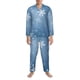 thumbnail image 3 of Balery Snowflakes1 Pijama para Hombre de Dos Piezas con Manga Larga, Conjunto de Dormir y Descanso Suave con Bolsillos-Small, 3 of 7