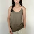thumbnail image 4 of ZyeKqe Plus Size Camisole Tops for Women Racerback Spaghetti Strap Tank Tops Crewneck Sleeveless Undershirts Base Layer Vest, 4 of 7