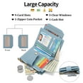 thumbnail image 6 of GAEKEAO Women's Bifold Wallet Rfid Blocking Vegan Leather Floral Card Holder with Zipper Pocket and ID Window, 6 of 7