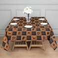 thumbnail image 3 of Halloween Patchwork Icons Pattern Square Tablecloth,Waterproof Square Table Cover,Wipeable Spillproof Washable Table Cover for Home Kitchen Party Decor 52"x52"(132x132cm), 3 of 6