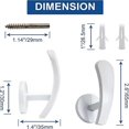 thumbnail image 4 of Curtain Holdback, 4 Pcs Wall Mounted Drapery Tiebacks , Heavy Duty Metal Decorative Window Drapery Holder Curtain Hook, 4 of 5