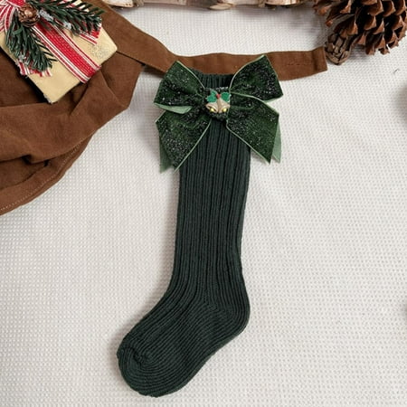 

SYNPOS Baby Girl Socks/Toddler Girl Socks/0-6Y Baby Girl Boy Baby Christmas Socks Floor Sock Warm Cotton Anti-slip(1pair)