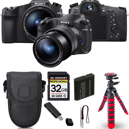 Sony Cyber-shot DSC-RX10 IV Digital Camera + Spider Tripod + Case - 32GB Kit