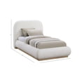 thumbnail image 3 of Meridian Furniture Vaughn Cream Linen Textured Fabric Twin Bed, 3 of 10