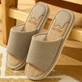 thumbnail image 5 of Mens Slippers,Men Slippers Flax Non Comfort Indoor Outdoor Slippers for Daily Relaxation,Slippers for Men,D,9.5, 5 of 5