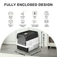thumbnail image 2 of Collapsible Portable Cat Litter Box - 2-in-1 Enclosed/Semi-Enclosed, Up to 15 lbs Cats, 2 of 10