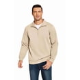 thumbnail image 3 of Pinspark Men's Quarter Zip Pullover Sweatshirts Mock Neck Casual Long Sleeve Fall Winter Warm Fleece Cotton Sweatshirt, 3 of 7
