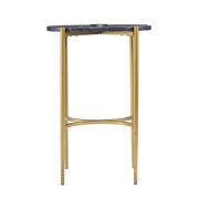 SEI Furniture Clarvin End Table with Wireless Charging Station Gold-Black