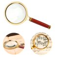 thumbnail image 1 of Handheld Magnifier with Rosewood Handle, Magnifying Glass, 10x Magnification Magnifier Handheld Magnifier for Science, Reading Book, Inspection, 1 of 8