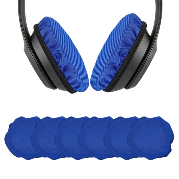 Uxcell 3 Pairs Headphone Ear Pads Covers (2.4"-3.3") - Universal Fabric Washable Stretchable Headset Earpads Cloth Cover for Gym/Gaming, Fits Most on Ear Headphones, Blue