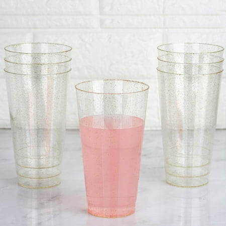 Party Cocktail Glasses - Efavormart 60 Pack 18oz Clear Cocktail Disposable Plastic Glasses For Wedding Banquet Party Events