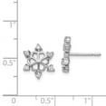 thumbnail image 2 of FB Jewels Sterling Silver Rhodium-plated CZ Snowflake Post Earrings, 2 of 2