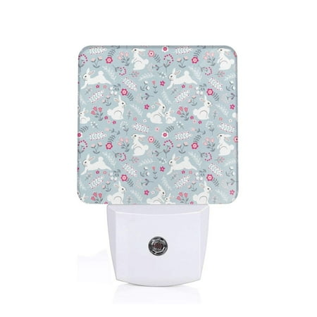 

Sigee Bunny And Flower for Night Lights Plug into Wall Dusk to Dawn Sensor Warm White Led Night Light 0.5W for Kid Hallway