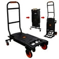 thumbnail image 3 of Folding Hand Truck | 2-in-1 Collapsible Luggage Trolley Cart With 4 Wheels | Hand Dolly Carts For Workplace, Travel, Shopping, Outdoor Carrying And Warehouse Distribution, 3 of 9